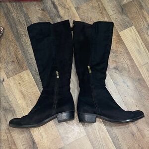 Liz Claiborne Black Knee High Boots with Block Heel